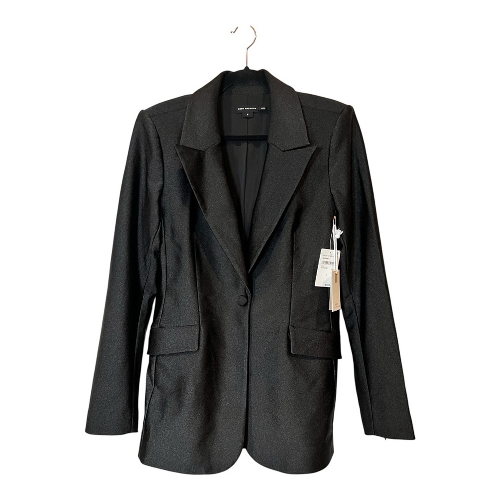 Good American Disco Sculpted Blazer Black01 Size Small $199 Revolve Sold Out NWT - Picture 2 of 12